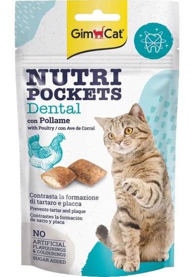 Gimcat Nutri Pockets Dental Tavuklu Kedi Ödülü 60gr