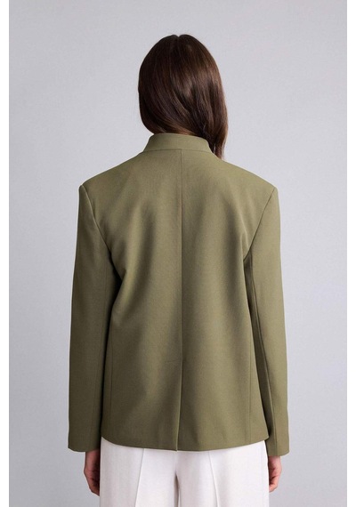 Defacto Oversıze Hakim Yaka Blazer Ceket H1118ax26smkh348 Haki-kh348