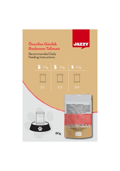 3 Adet Jazzy Kedi Maması Uskumru- Somon 80 Gr