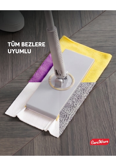 Home Care Pratica Click Mop Set El Değmeden Bez Tak Çıkar Kullan At ve Tüm Bezlerle Uyumlu