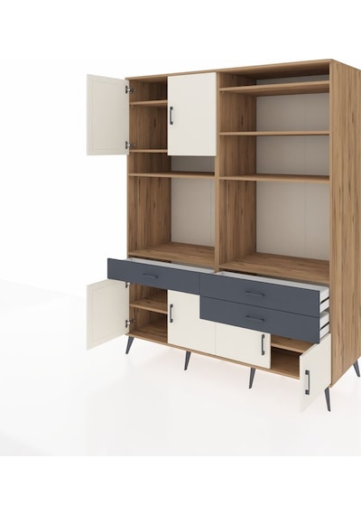Kronos Gardrop 10 Raflı 3 Çekmeceli 8 Kapaklı 176x59x221 Çam-aytaşı/antrasit Aytaşı/antrasit Kronos Gardrop 10 Raflı 3 Çekmeceli 8 Kapaklı 176x59x221 Çam-aytaşı/antrasit Aytaşı/antrasit