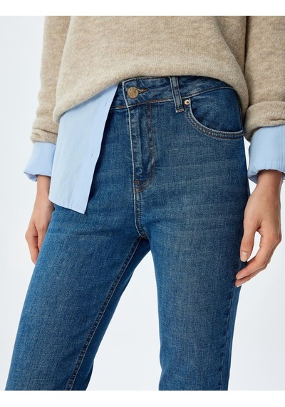 Koton Koyu İndigo Kadın Jean Pantolon 5wal40239md Koyu İndigo