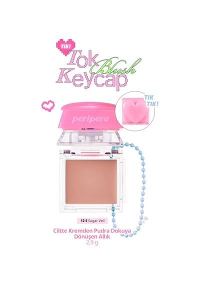 Ciltte Kremden Pudra Dokuya Dönüşen Allık Perıpera Tok Blush Keycap 12 Sugar Veil