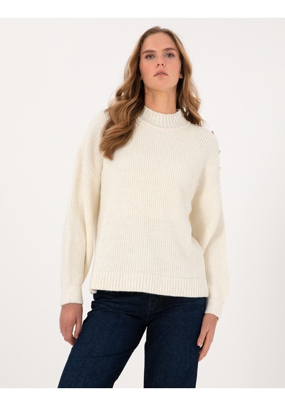 Pierre Cardin Kadın Ekru Kazak /triko 50316342-vr019 Ekru