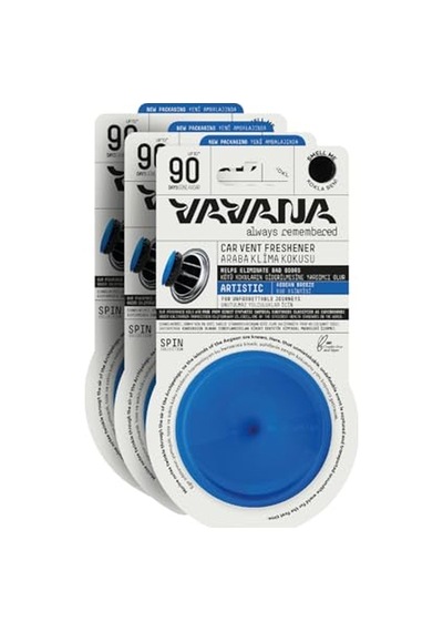 Vavana Spin Araba Klima Kokusu - Profesyonel Otomobil Kokusu Bpa & Sıvı İçermez 90 Gün Etkili 3'lü Set Artıstıc