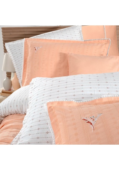 Sarev Gracia Somon King Size Battal Boy %100 Pamuk Mood Comfort Nevresim Takımı Somon