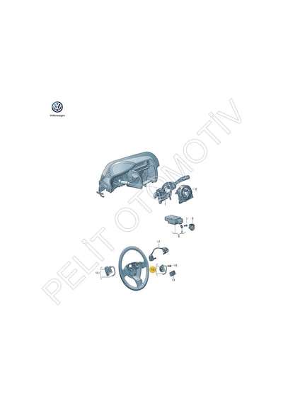 Jetta Direksiyon Tuş Takımı 3c8998537b 2006-2011