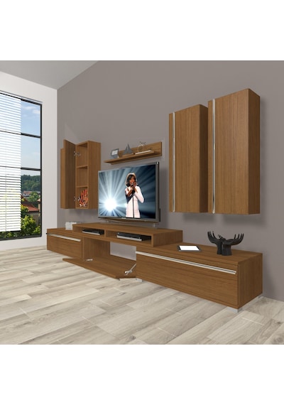 Decoraktiv Ekoflex 8d Mdf Tv Ünitesi Tv Sehpası Ceviz