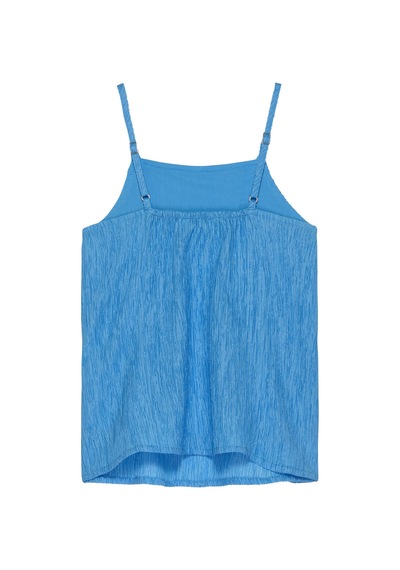 Calvin Klein Crınkle Strap Top Kadın Mavi T-shirt