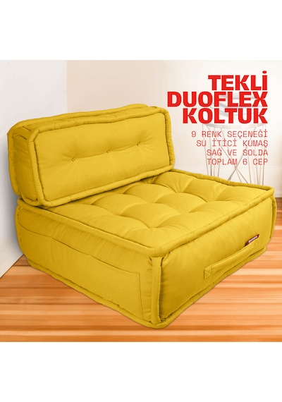 Xpermate Duoflex Sırtlı Minder İskandinav 80x80x30 Sarı