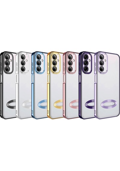 Zore Galaxy Uyumlu M14 Kılıf Kamera Korumalı Logo Gösteren Omega Kapak - Lila Lila