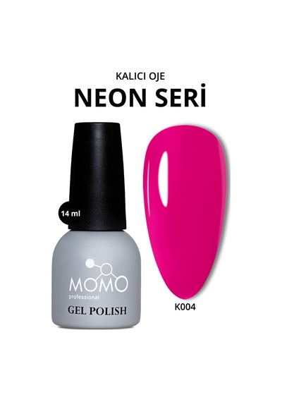 Momo Professional Kalıcı Oje N004 Neon Fuşya Pembe 14 ML