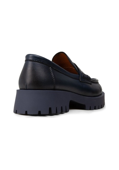 Deery Kadın Hakiki Deri Lacivert Loafer Ayakkabı - 02034zlcvc03