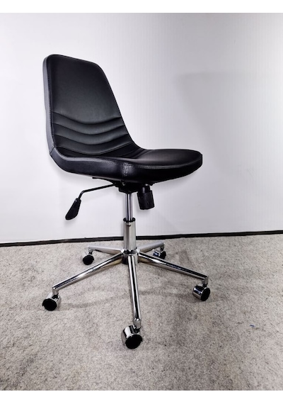 Bintaşmobilya Siyah Deri Rahat Ofis Toplantı Sandalyesi