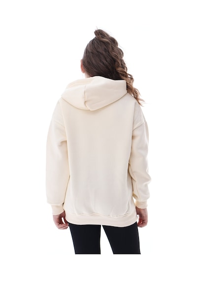 Unisex Çocuk Kapüşonlu Sweatshirt 5-14 Yaş Oversize Günlük Spor Sarı Sarı