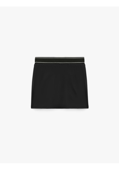 Koton Rahat Kalıp Yüksek Bel Spor Mini Şort Etek Siyah 6sak40019nw
