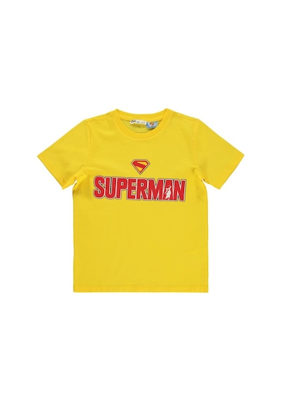 Superman Süperman Baskılı 6-9 Yaş Tişört - Sarı