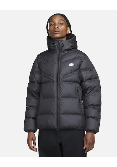 Nike Windrunner Primaloft Storm-fıt Kapüşonlu Şişme Erkek Ceketi-7012 Siyah