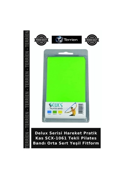 Delux Serisi Hareket Pratik Kas Scx-1061 Tekli Pilates Bandı Orta Sert Yeşil Fitform