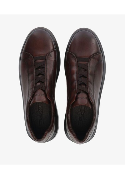 Greyder 64726 Erkek Hakiki Deri Lastikli Sneaker Ayakkabı Kahve