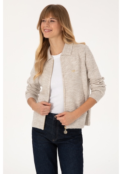 U.s. Polo Assn. Kadın Taş Hırka Triko 50309631-vr049 Tas