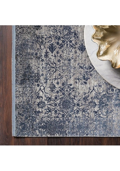Hoom Rugs Franko Dyed Fsd 01 Marine Viskon & Akrilik Yüksek Dokulu Modern Salon Halısı Mavi