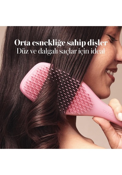 Complete Carebrush Fine Saç Bakım Fırçası Düz Ve Dalgalı Saçlar İçin Düğümleri Nazikçe Açar, Saç Derisine Masaj Yapar Pembe