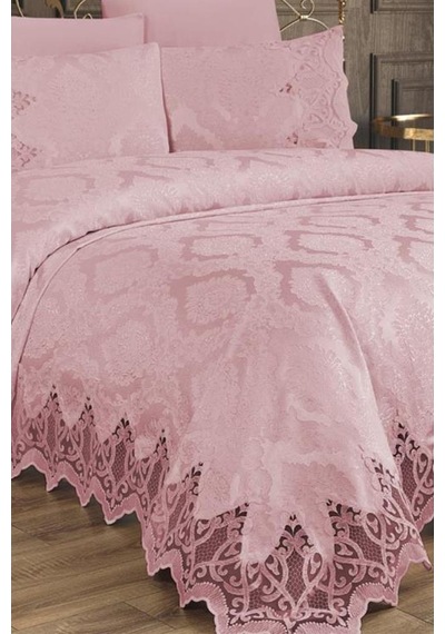Çeyiz Diyarı Bellisimo Çift Kişilik Pike Takımı Pudra (541550842) Pembe