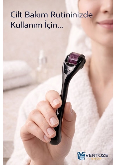Dermaroller 0.5 Mm Titanyum 540 İğneli Cilt Yenileyici Saç Ve Sakal Bakım Masaj Aleti Çok Renkli