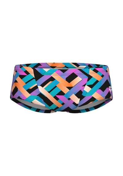 Arena Texture Swim Low Waist Short Erkek Mayo Black Multi White Black Multi White