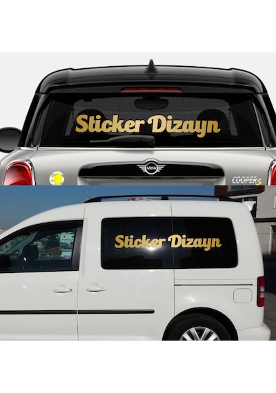 Kişiye Özel Yazı - 2 Adet Isim Soyisim Yazı - Araba - Oto - Araç -motosiklet - Karavan Sticker Etiket 02515 30 Cm