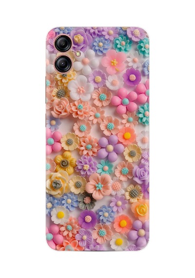 Samsung Samsung Galaxy Uyumlu A04e Kılıf Boutique Baskılı Resimli Rengarenk Papatyalar Pcode -060