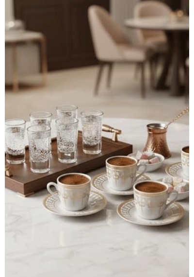 6&apos Lı Cam Kahve Yanı Bardağı - 50cc Shot Bardağı
