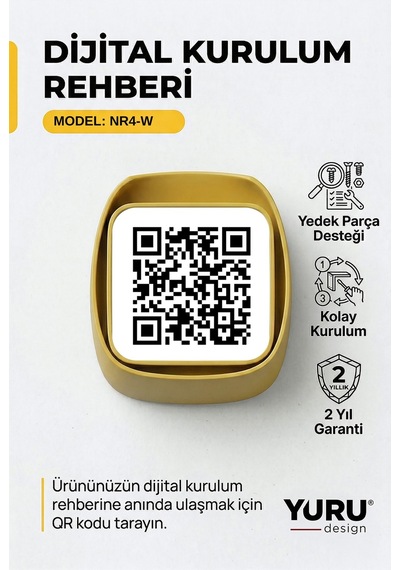 Yurudesign Noren Geniş Şifonyer 4 Çekmeceli Ahşap Ayaklı Bebek Ve Çocuk Odası Beyaz Nr4-w