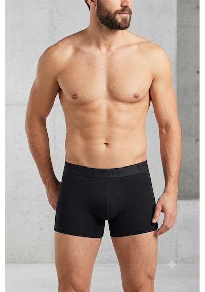Levi's 3'lü Erkek Siyah Boxer Koyu Siyah