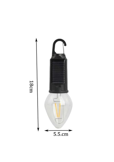 Solar Led Ampul Güneş Enerjili + Usb Şarjlı Bahçe Balkon Teras Kamp Karavan Aydınlatması Lambası 1