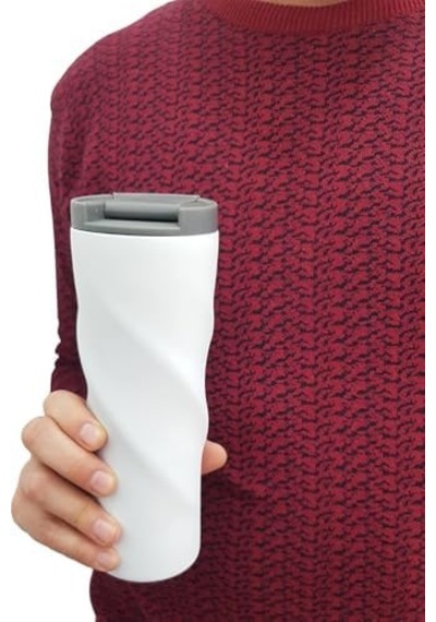 Komple 304 L Çelik Beyaz 500 Ml Kahve Termos Mug Cin229by Açık Beyaz