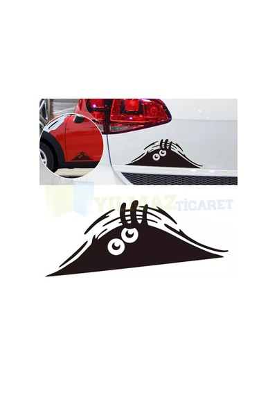 Bagajdan Bakan Adam Oto Sticker Araba Etiket Yapıştırma 2 Adet 19 X 7 Cm
