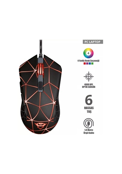 Gxt 133 Locx 4000 Dpı Rgb Gamer Mouse Gtx