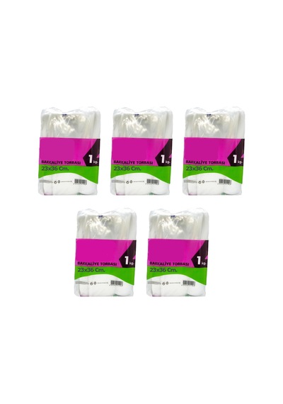 Omeyva Şeffaf Naylon Bakkaliye Poşeti Torbası - 2 Lik 23x36 Cm. - 10 Kg. - Ort. 1900 Adet - 10 Paket