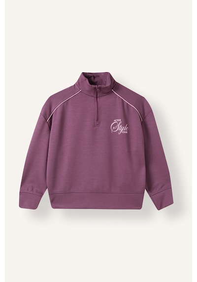 Defacto Oversıze Yarım Fermuarlı Modal Sweatshirt Kız Çocuk I1640a826aubr354 Bordo-br354