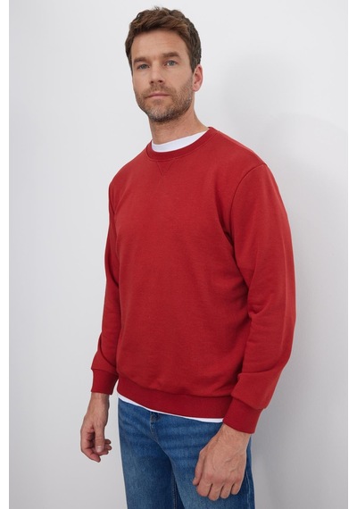 Tudors Unisex Relax Fit Rahat Kesim %100 Pamuk 3 İplik Basic Kiremit Bisiklet Yaka Sweatshirt-35150 Kiremit Tudors Unisex Relax Fit Rahat Kesim %100 Pamuk 3 İplik Basic Kiremit Bisiklet Yaka Sweatshirt-35150 Kiremit