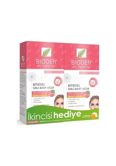 Bioder Yüz Bölgesi Ağda Bandı Sırlı 20+20'li 12 Adet