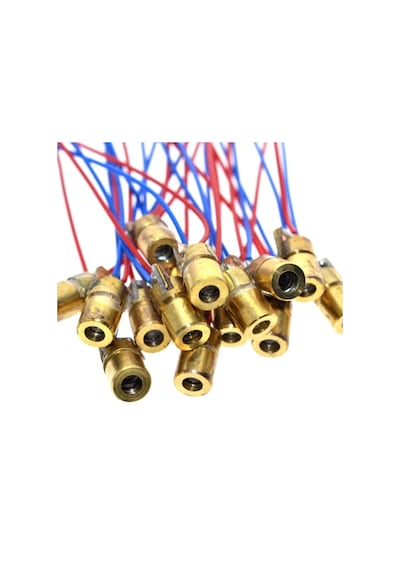Kablolu Nokta Lazer Modül Metal Kafa 3V 5V 650Nm Kırmızı