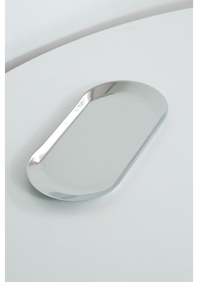 Dekoratif Gümüş Küçük Oval Takı Organizeri Ve Sunum Tepsisi Gümüş - 709298980