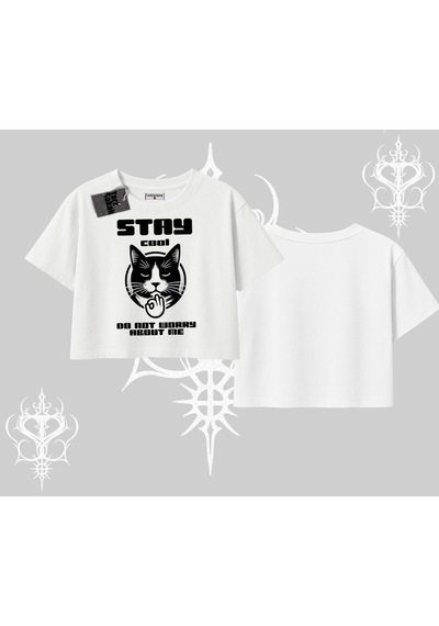 Tarzsokak Cuteness Overload Kedi Baskılı Kayık Yaka Tshirt Siyah