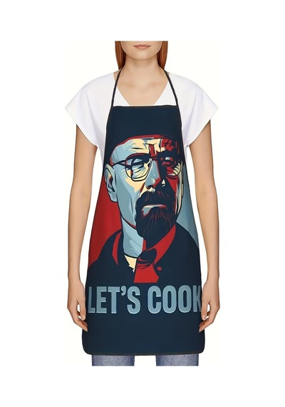 Valkyrie Let S Cook Baskılı Komik Mutfak Önlüğü Unisex Ayarlanabilir Askılı Walter White Çok Renkli