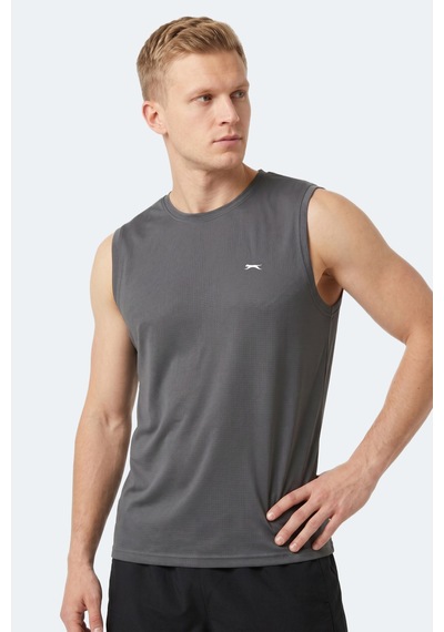 Slazenger Herofıt Erkek Kolsuz Koyu Gri Atlet
