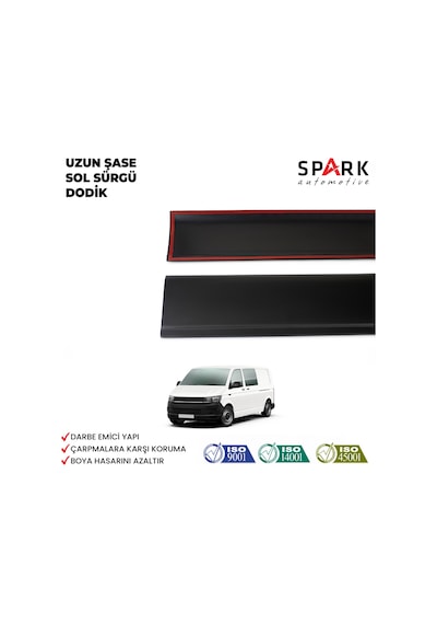 Volkswagen Transporter T6.1 2020-2022 Yıl Aralığı Uyumlu Uzun Şase Sol Sürgü Dodik Seti 11 Parça Siyah