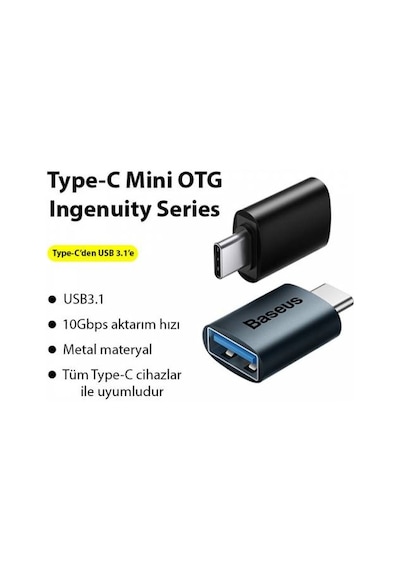 Baseus Type-C Otg Type-C To Usb Type-C Dönüştürücü Adaptör